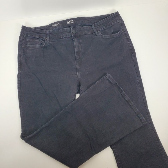 ANA Jeans Women's Plus Size 20W Black High Rise Flare Leg - Picture 1 of 10
